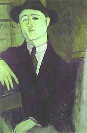 Photo:  Amedeo Modigliani, Portrait Paul Guillaume, 1916